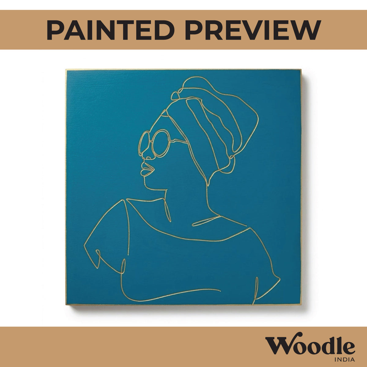 Abstract Woman Pre Marked Base MDF Design 2