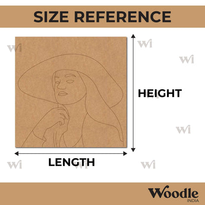 Abstract Woman Pre Marked Base MDF Design 3