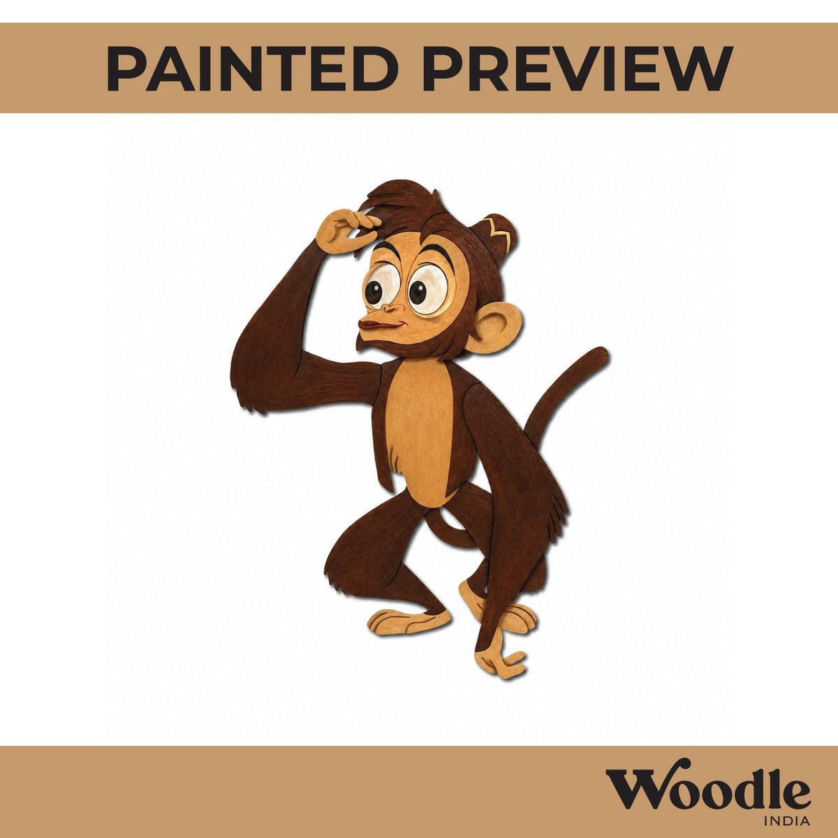 Abu Monkey Aladdin Pre Marked MDF Design 1