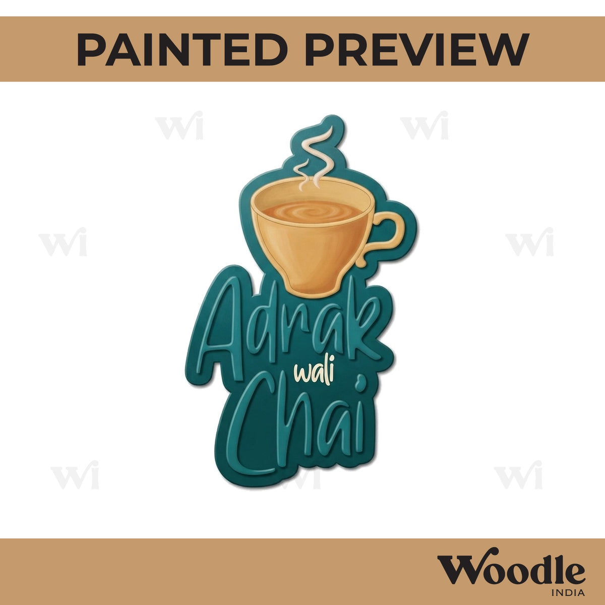Adrak Wali Chai Pre Marked Base MDF Design 1