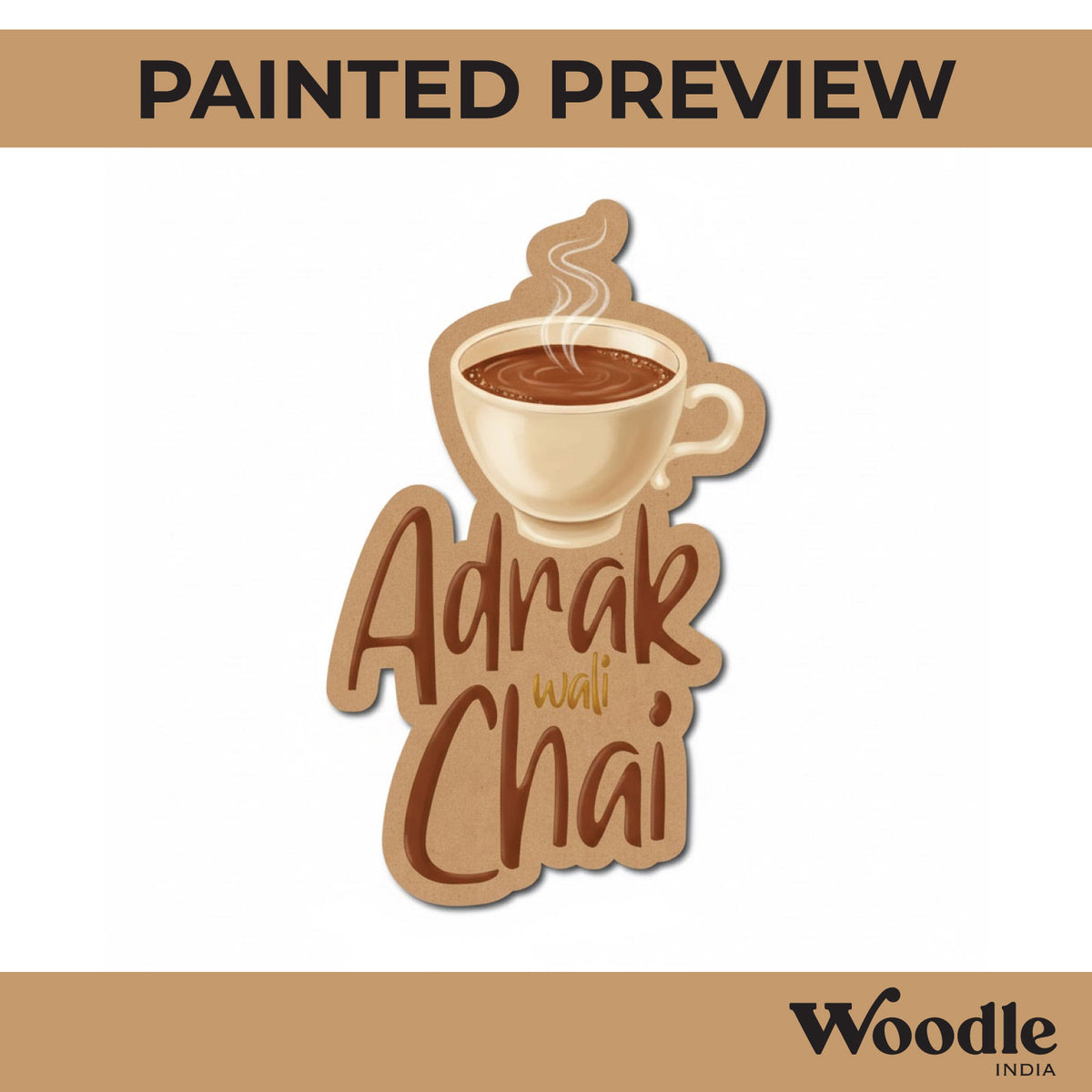 Adrak Wali Chai Pre Marked Base MDF Design 1