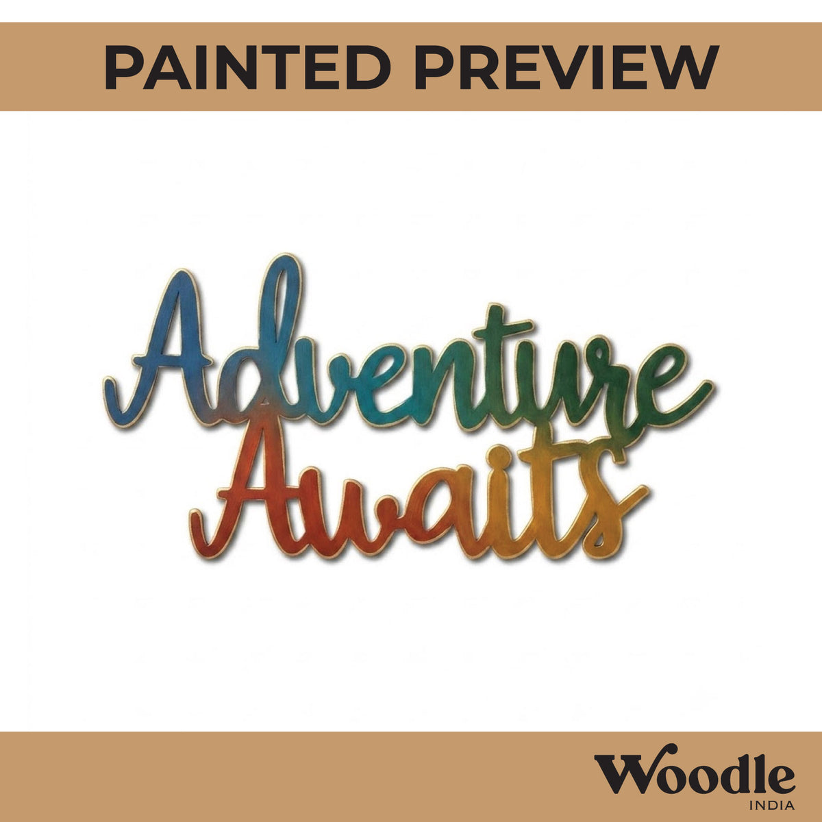 Adventure Awaits Text Cutout MDF Design 1