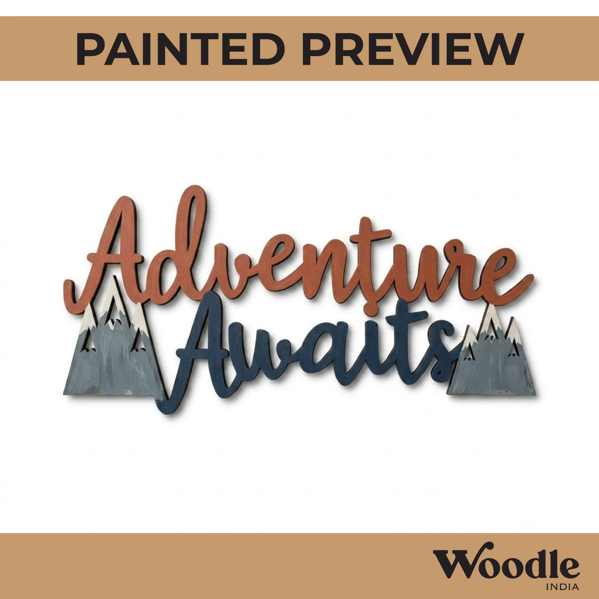Adventure Awaits Text Cutout MDF Design 2