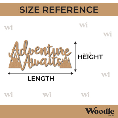 Adventure Awaits Text Cutout MDF Design 3