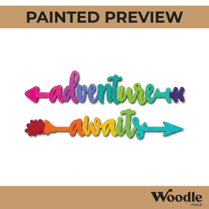 Adventure Awaits Text Cutout MDF Design 3