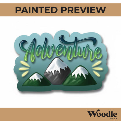 Adventure Text Pre Marked Base MDF Design 1