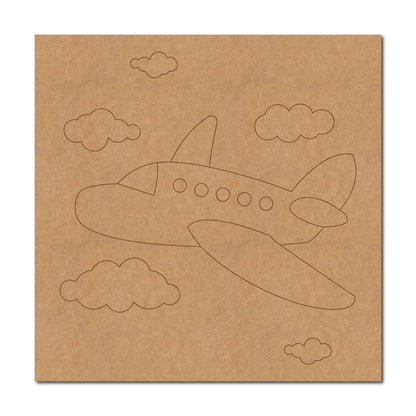 Aeroplane Clouds Scenery Pre Marked MDF Design 1