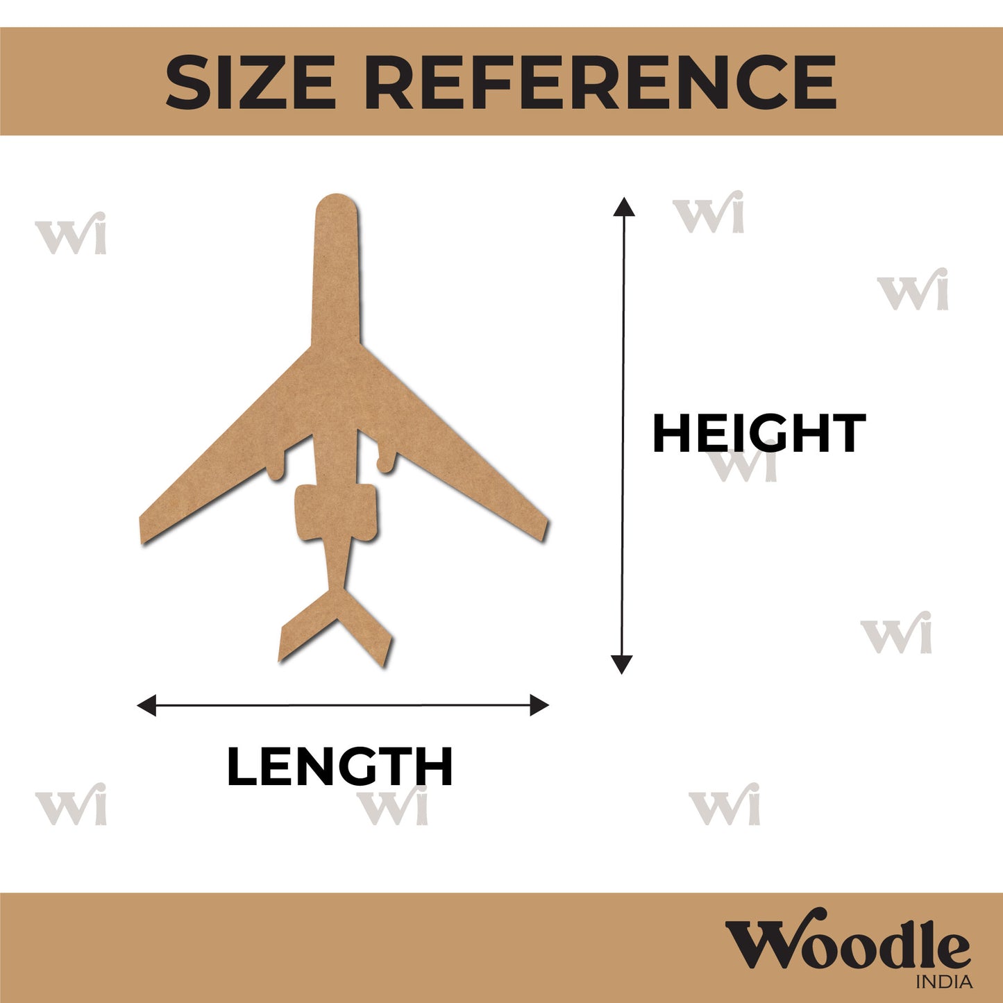 Aeroplane Cutout MDF Design 6