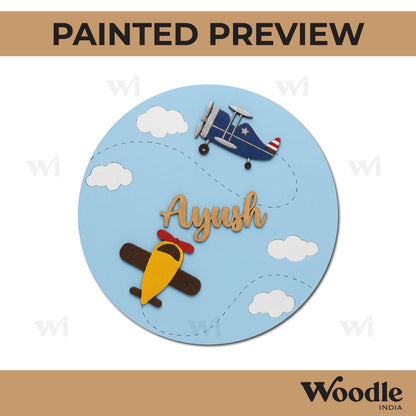Aeroplanes Nameplate MDF Design 1