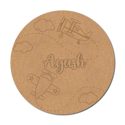 Aeroplanes Nameplate MDF Design 1