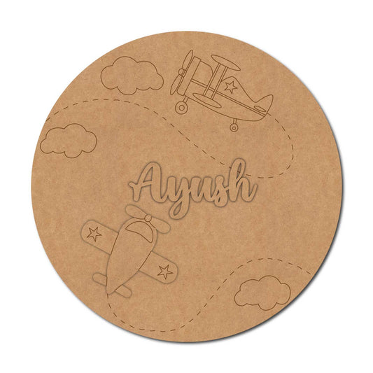Aeroplanes Nameplate MDF Design 1