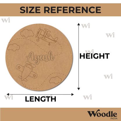 Aeroplanes Nameplate MDF Design 1