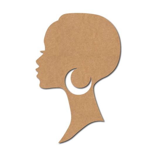 African Lady Cutout MDF Design 1
