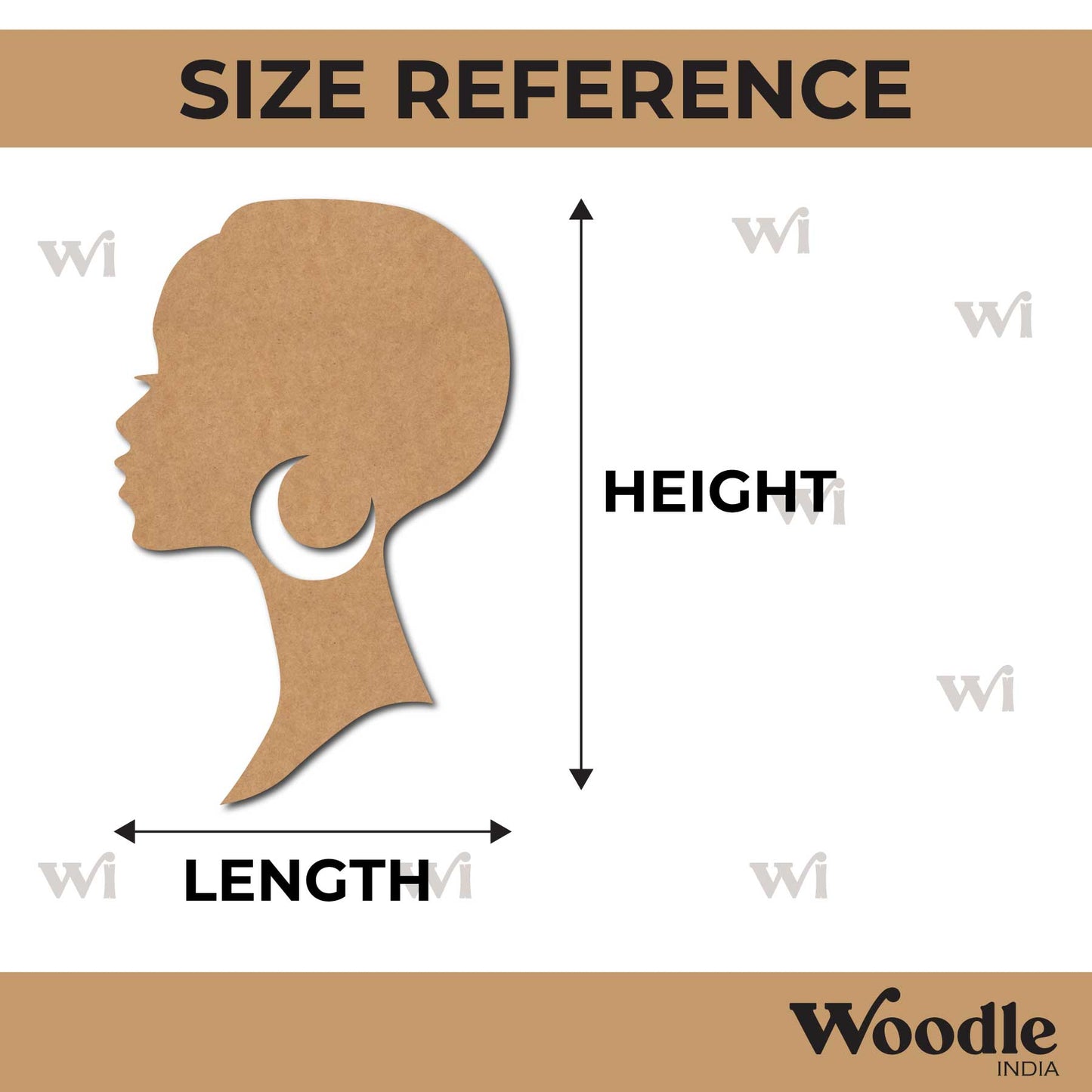 African Lady Cutout MDF Design 1