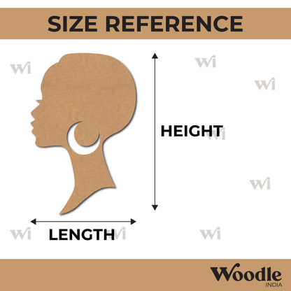 African Lady Cutout MDF Design 1
