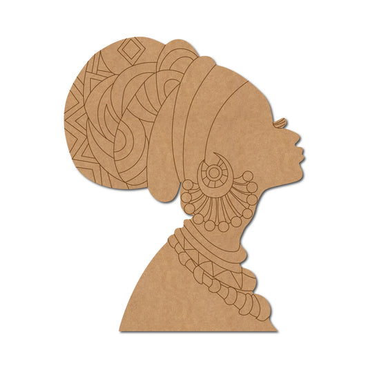 African Lady Pre Marked MDF Design 3