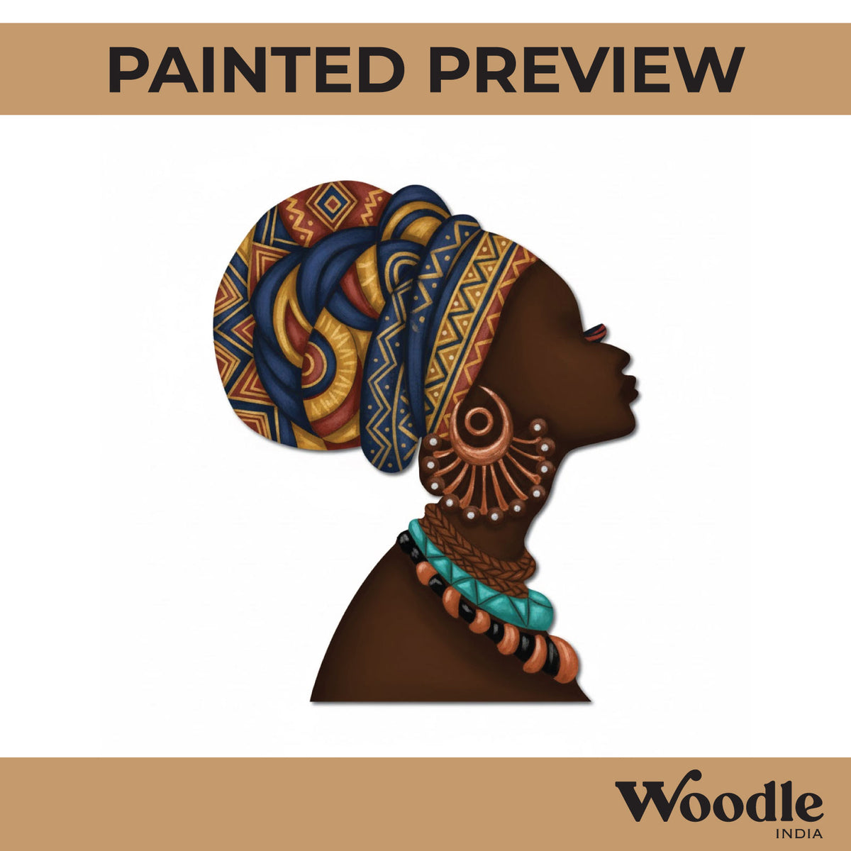 African Lady Pre Marked MDF Design 3