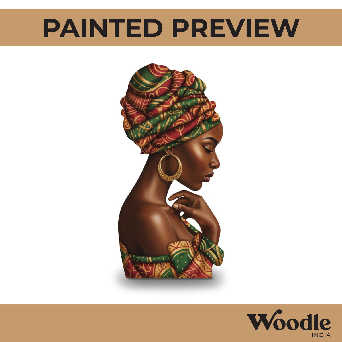 African Lady Pre Marked MDF Design 4