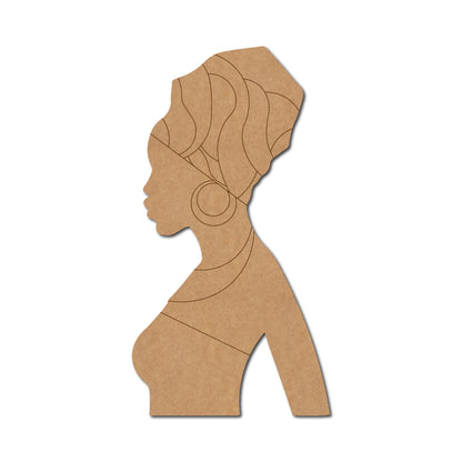 African Lady Pre Marked MDF Design 5