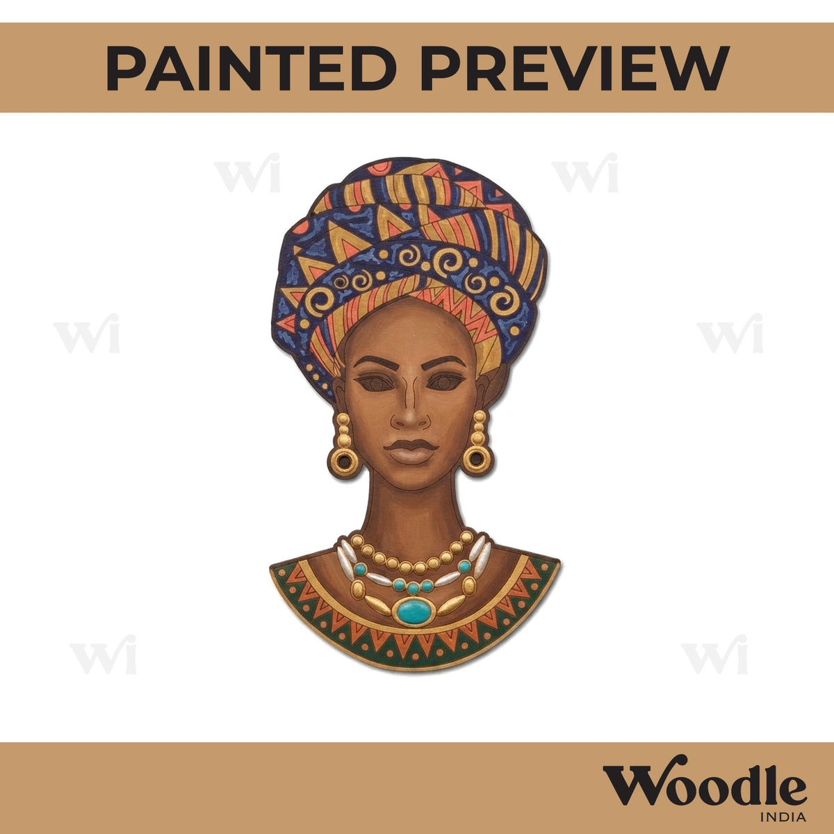 African Lady Pre Marked MDF Design 7