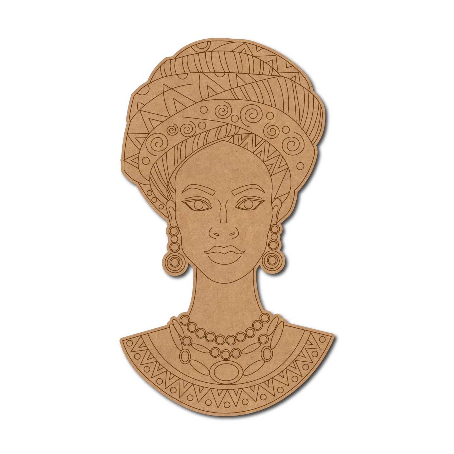 African Lady Pre Marked MDF Design 7