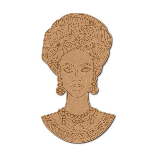 African Lady Pre Marked MDF Design 7