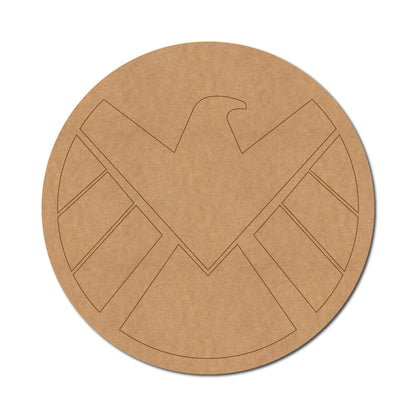 Agents Of Shield Logo Marvel Pre Marked Round MDF Design 1