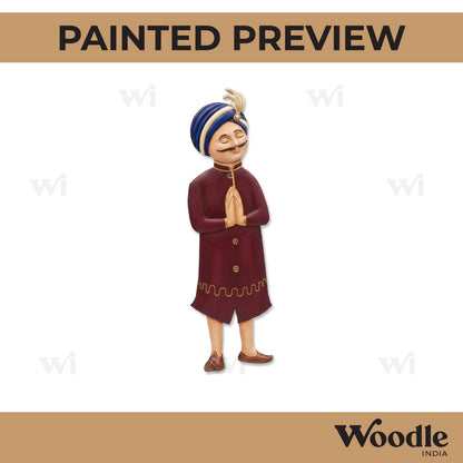 Air India Maharaja Man Pre Marked MDF Design 1