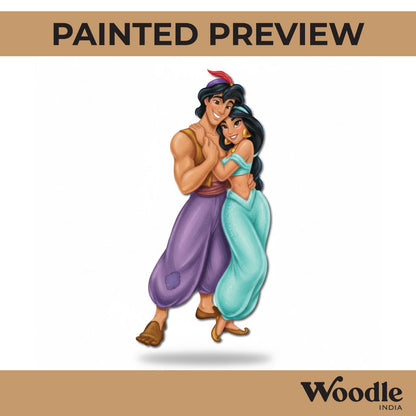 Aladdin And Jasmine Pre Marked MDF Design 1