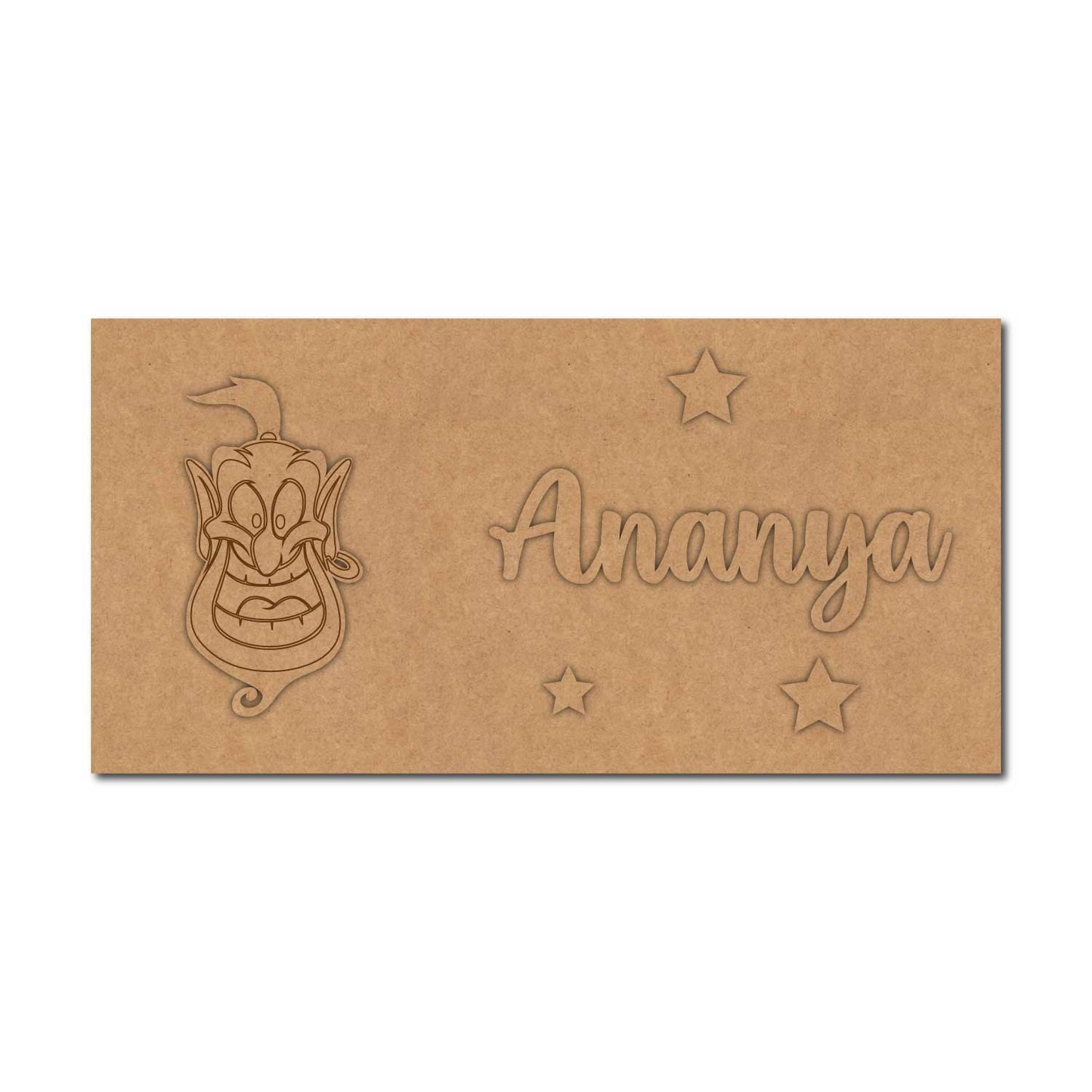 Aladdin Genie Kids Nameplate MDF Design 1