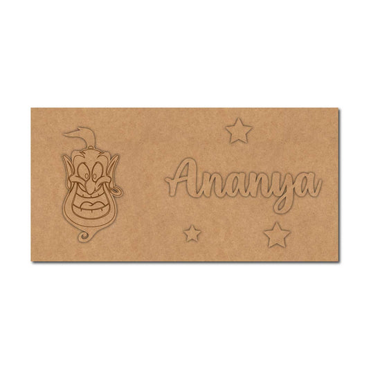 Aladdin Genie Kids Nameplate MDF Design 1