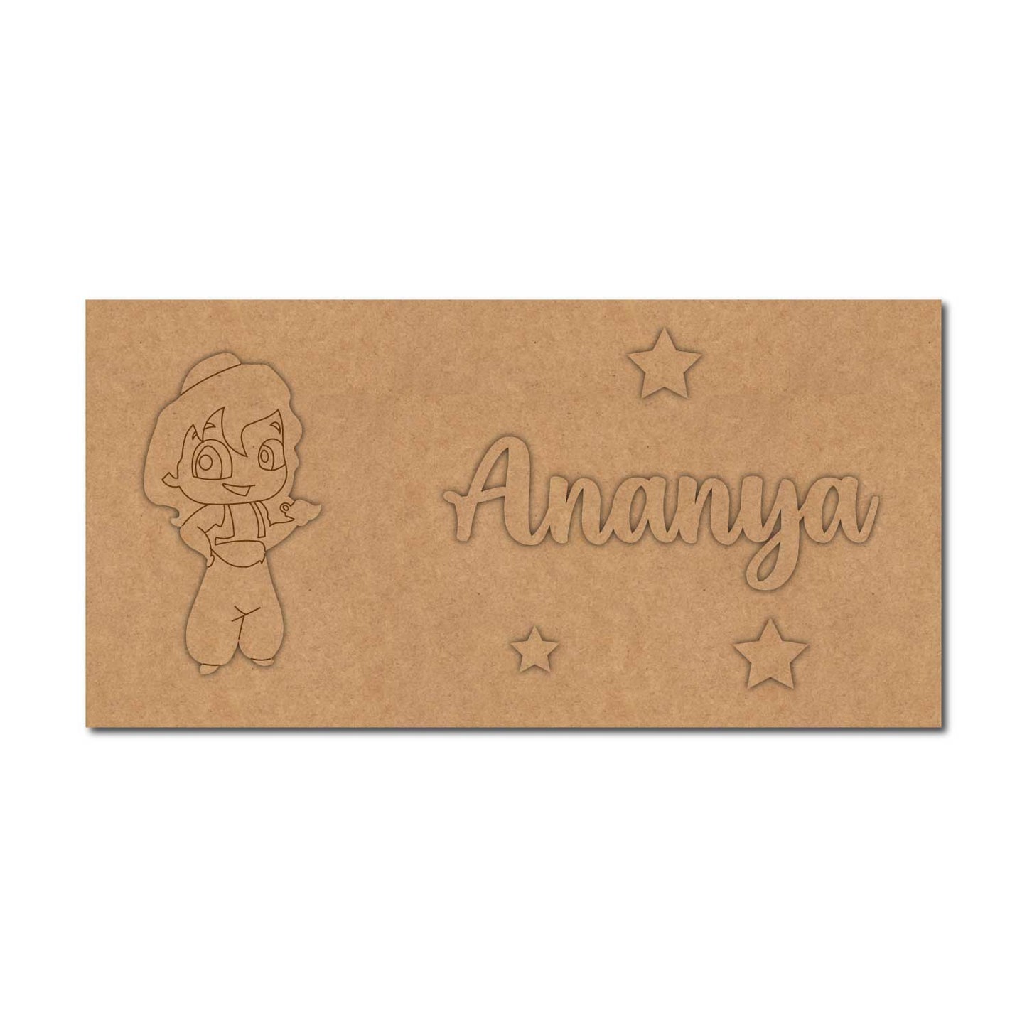Aladdin Kids Nameplate MDF Design 1