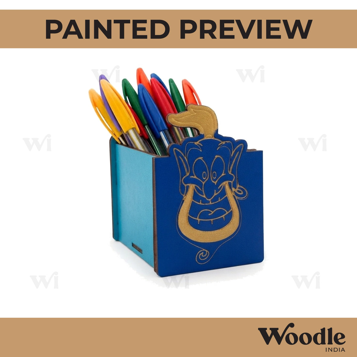 Aladdin Genie Pen Stand MDF Design 1