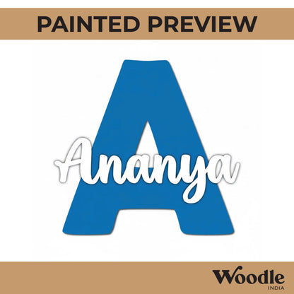 Alphabet Monogram Nameplate MDF Design 1