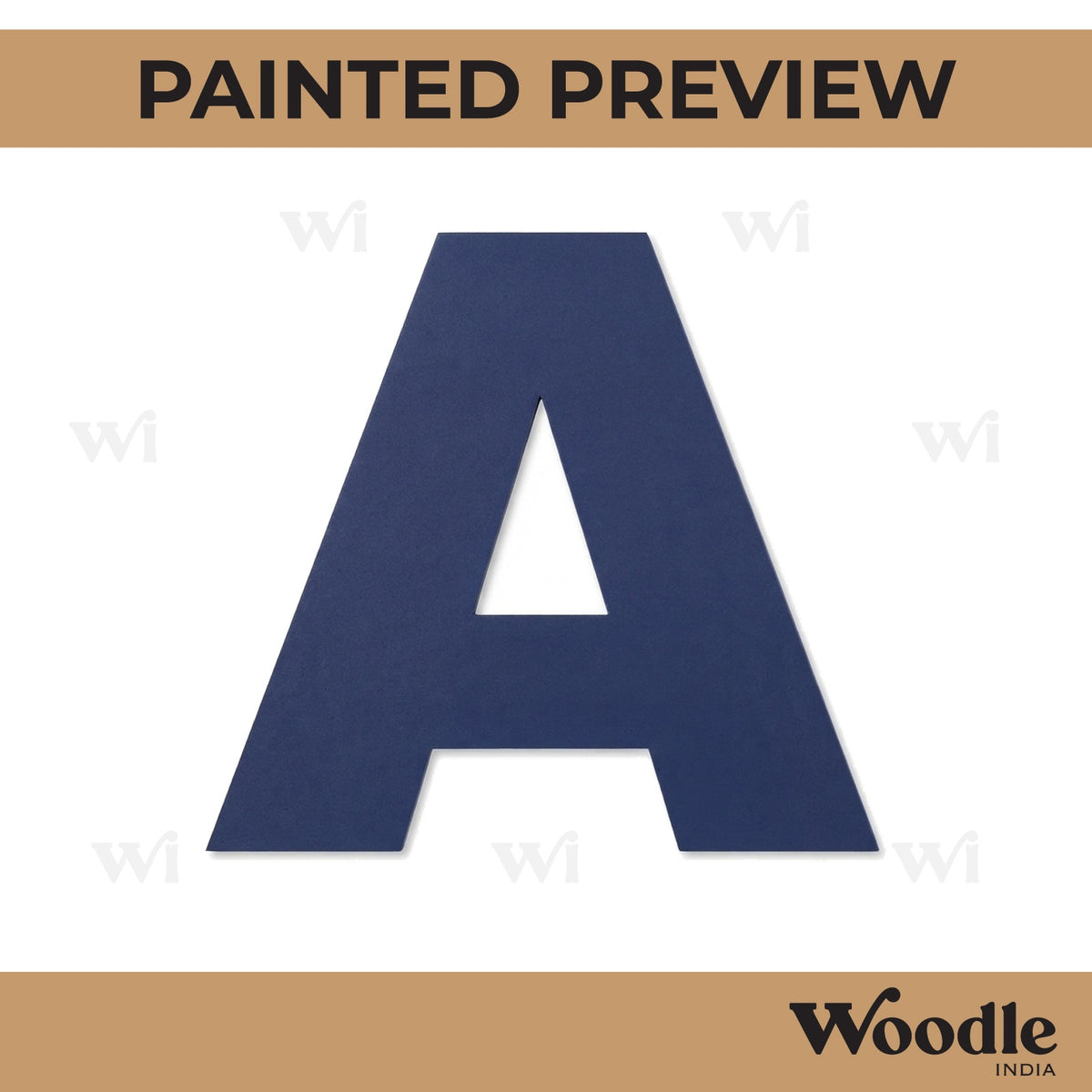Alphabet Monogram Cutout MDF Design 1