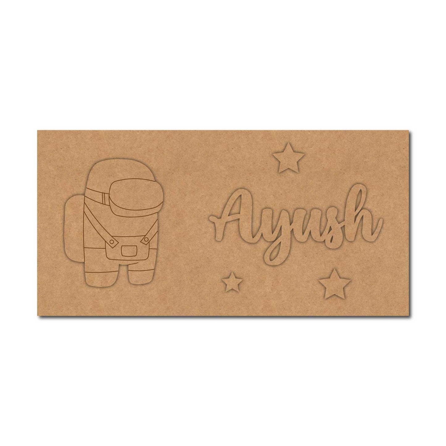 Among Us Kids Nameplate MDF Design 1