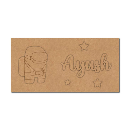 Among Us Kids Nameplate MDF Design 1