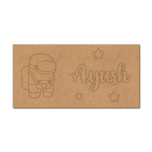 Among Us Kids Nameplate MDF Design 1