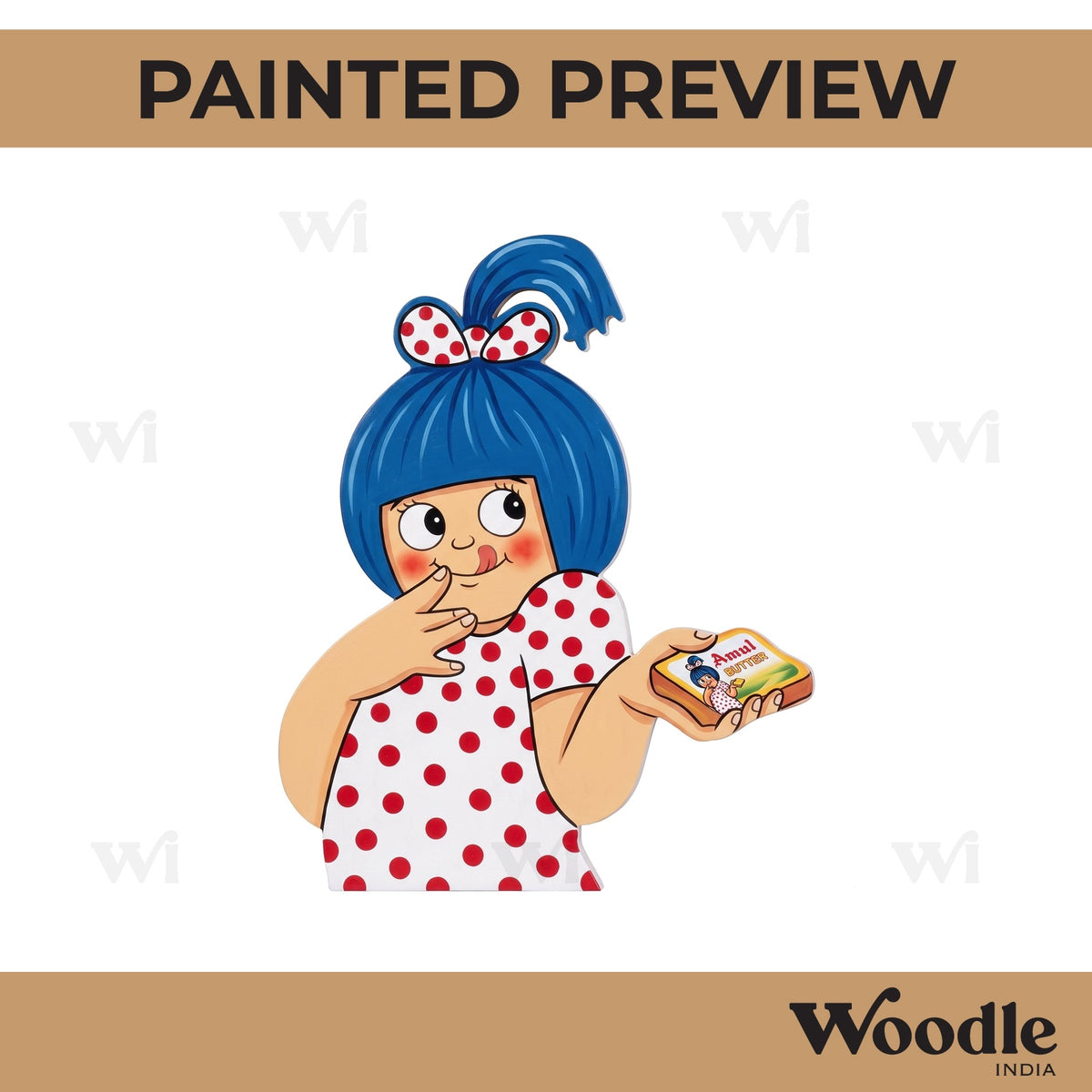 Amul Butter Girl Pre Marked MDF Design 1