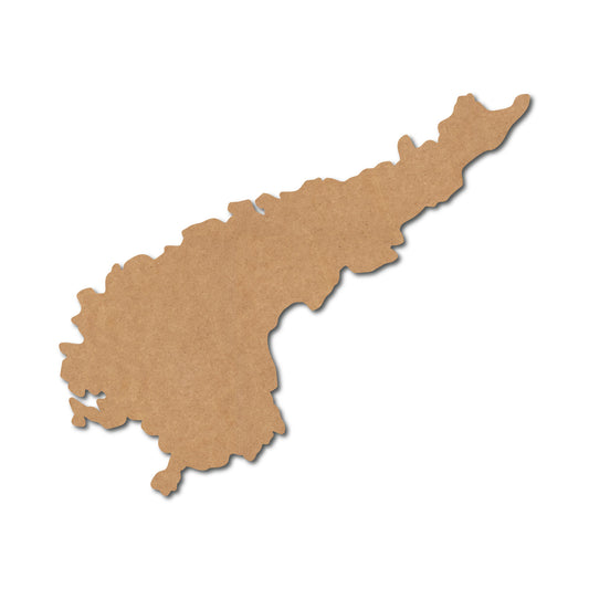 Andhra Pradesh Map Cutout MDF Design 1