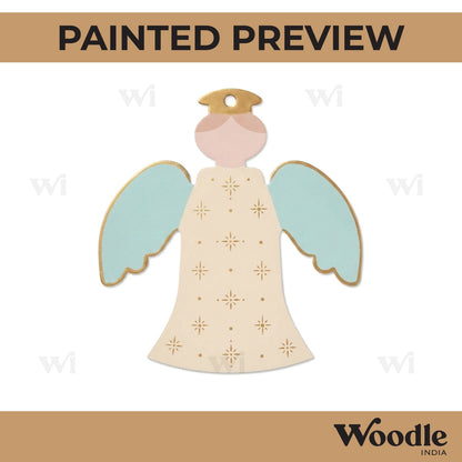 Angel Christmas Ornament Cutout MDF Design 1