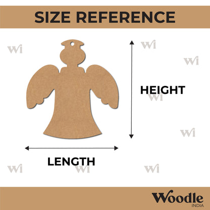 Angel Christmas Ornament Cutout MDF Design 1