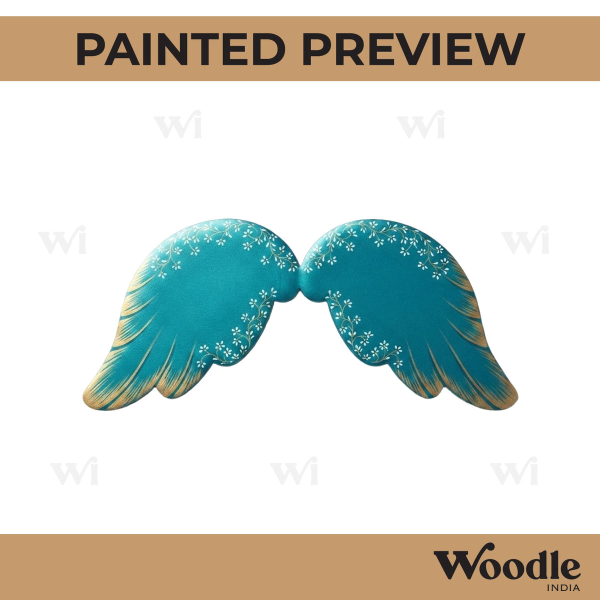 Angel Wings Cutout MDF Design 2