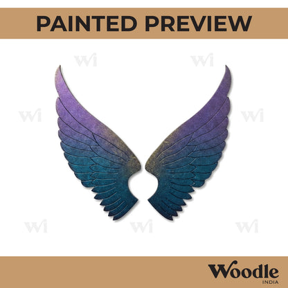 Angel Wings Pre Marked MDF Design 1