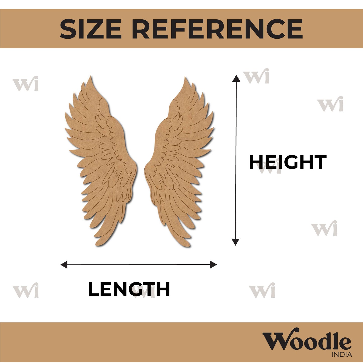 Angel Wings Pre Marked MDF Design 3