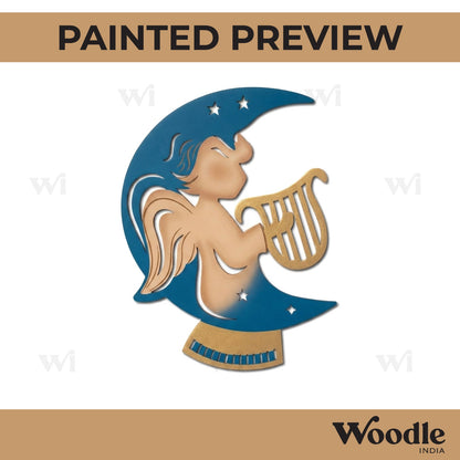 Angel With A Harp Cutout MDF Design 1