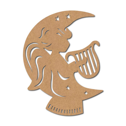 Angel With A Harp Cutout MDF Design 1