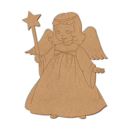 Angel With Star Wand Christmas Pre Marked MDF Design 1
