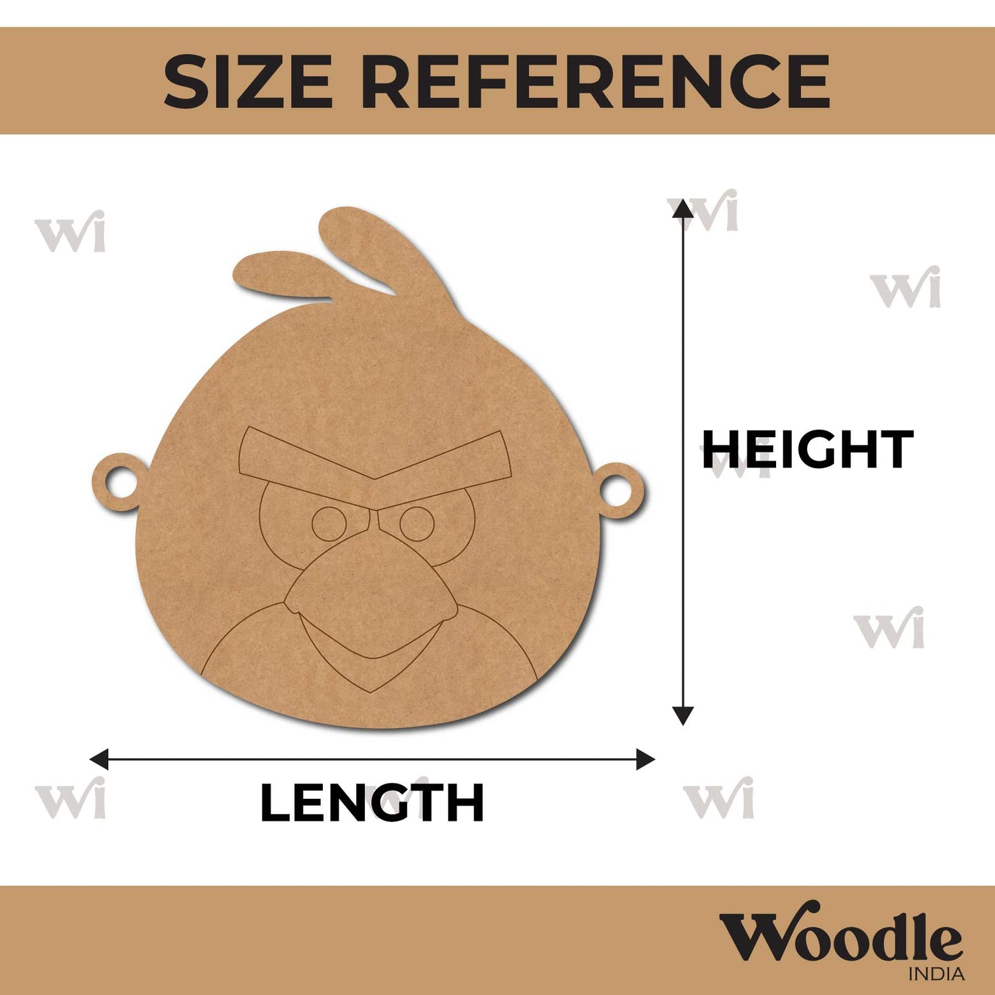 Angry Bird Rakhi Pre Marked MDF Design 1