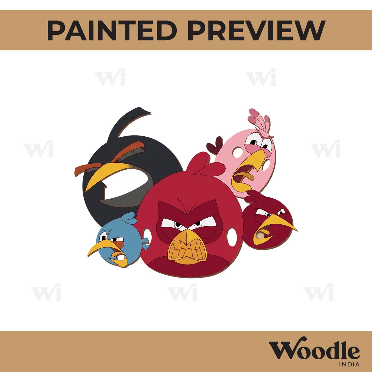 Angry Birds Pre Marked Base MDF Design 2